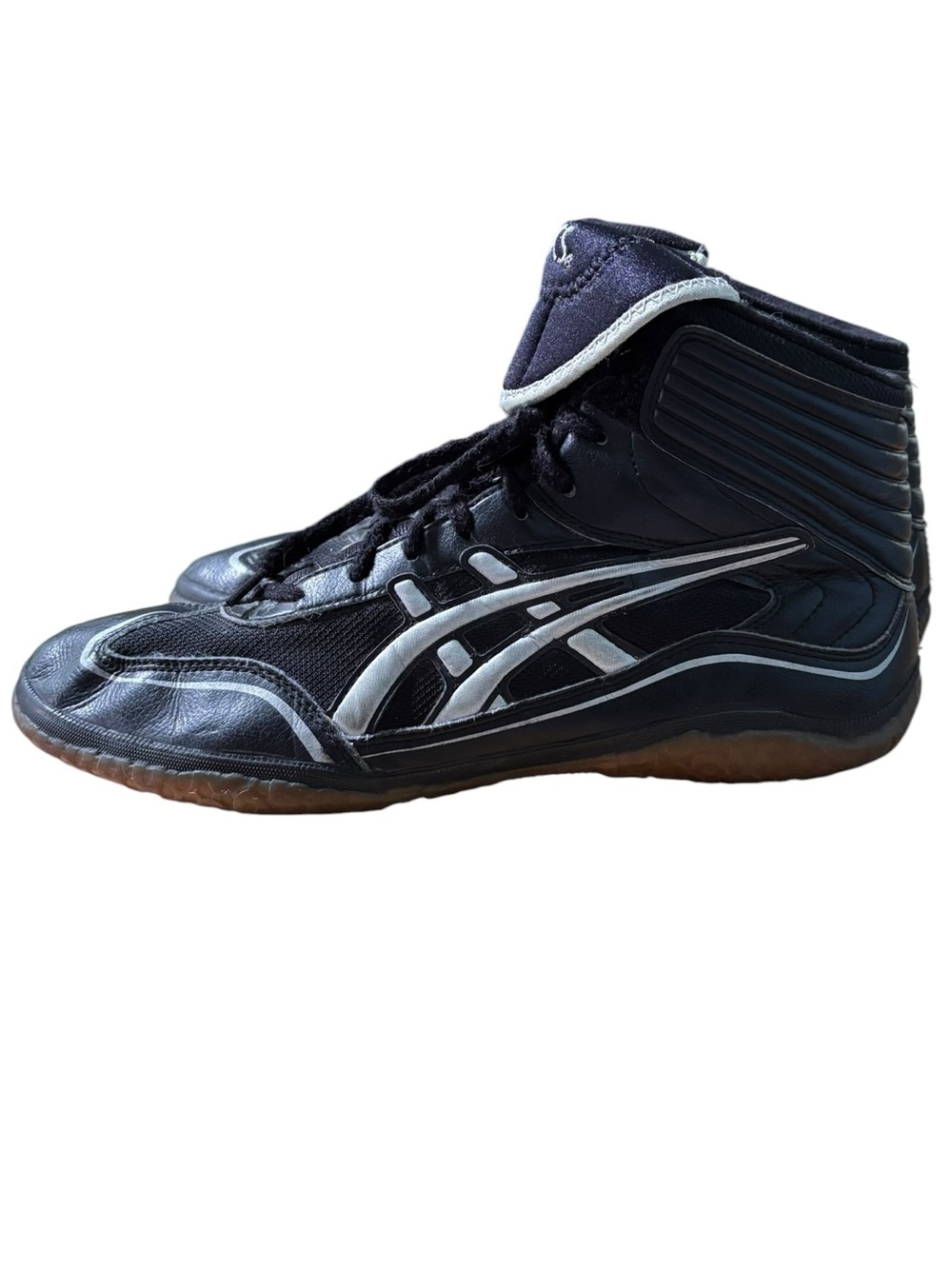 ASICS Unrestrained Black/Silver JY302 Wrestling Shoes - Men’s Sz 11 - Picture 4 of 12
